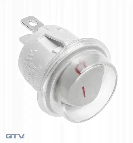 Выключатель врезной клавишный круглый до 1300 W, белый. AE-WLIP44-15 GTV